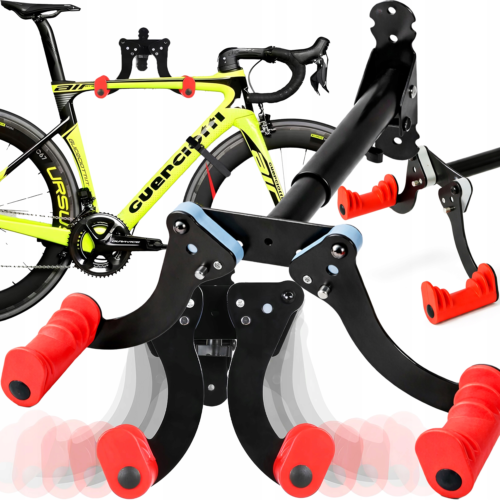 WIESZAK NA ROWER ROWEROWY Ścienny SKŁADANY Stalowy do 40kg Uniwersalny HAK