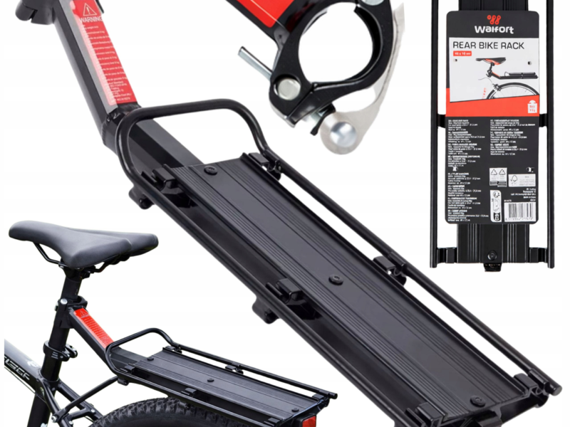 BAGAŻNIK ROWEROWY TYLNY TURYSTYCZNY ALUMINIOWY UNIWERSALNY NA ROWER 9kg