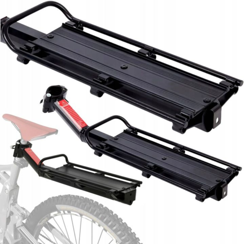 BAGAŻNIK ROWEROWY TYLNY TURYSTYCZNY ALUMINIOWY UNIWERSALNY NA ROWER 9kg