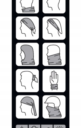 KOMIN TURYSTYCZNY WIELOFUNKCYJNY TERMOAKTYWNA CHUSTA NA ROWER DO BIEGANIA