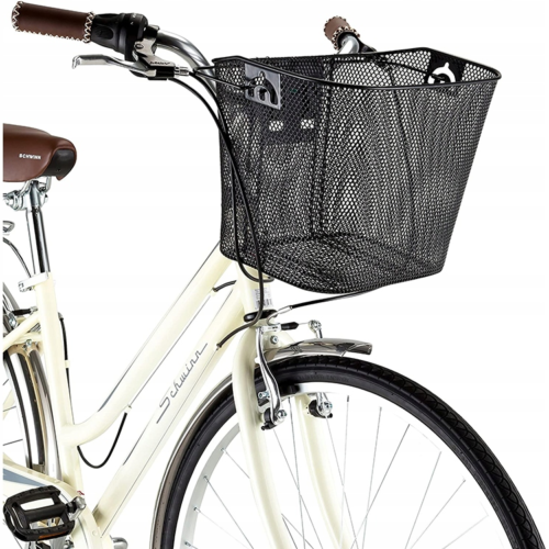 KOSZ NA ROWER METALOWY KOSZYK ROWEROWY DUŻY NA KIEROWNICĘ MIEJSKI CLICK