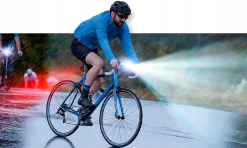 Lampka Rowerowa PRZÓD + TYŁ Do Roweru Miejskiego DO JAZDY NOCĄ MOCNA LED