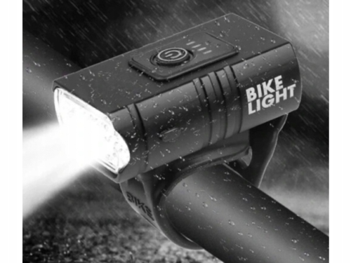 Lampka Rowerowa PRZÓD + TYŁ Do Roweru Miejskiego DO JAZDY NOCĄ MOCNA LED