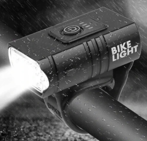 Lampka Rowerowa PRZÓD + TYŁ Do Roweru Miejskiego DO JAZDY NOCĄ MOCNA LED