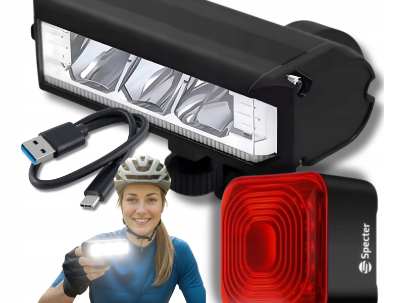 Lampki Rowerowe SPECTER EOS610 1000LM Zestaw Przód Tył EYE07 IP66