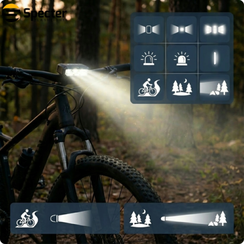 Lampki Rowerowe SPECTER EOS610 1000LM Zestaw Przód Tył EYE07 IP66