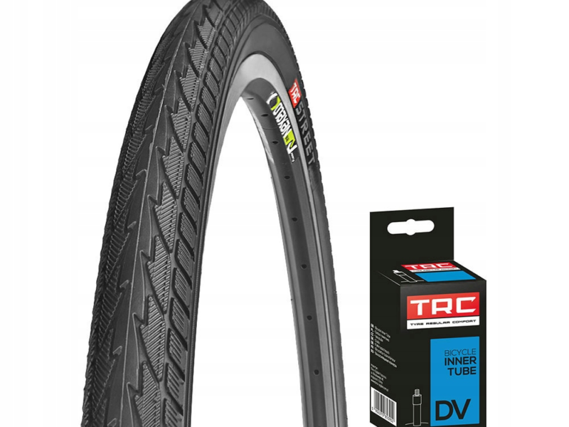 Opona rowerowa 24 TRC 24x1.75 47-507 dętka do roweru rowerów DV40 ZESTAW