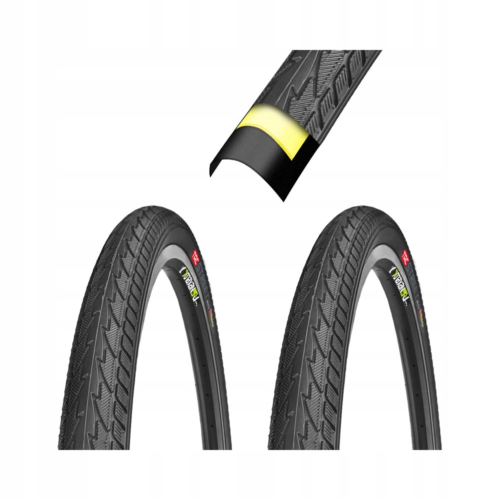 Opona rowerowa 26 TRC 26x1.75 WKŁADKA ANTYPRZEBICIOWA opony ZESTAW 2 SZTUKI