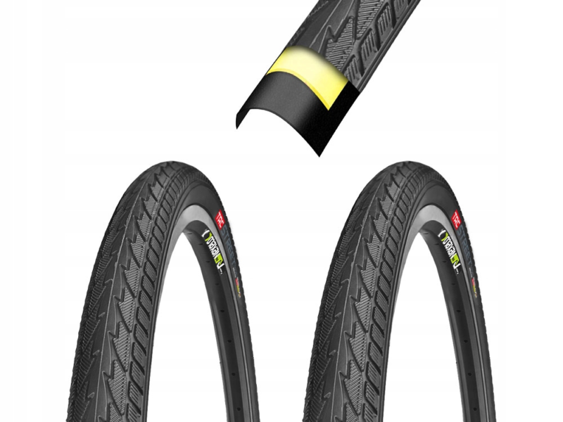 Opona rowerowa 26 TRC 26x1.75 WKŁADKA ANTYPRZEBICIOWA opony ZESTAW 2 SZTUKI