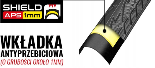 Opona rowerowa 27 5 x 2 1 TRC wkładka ANTYPRZEBICIE 27.5 x 2.125 57-584 MTB