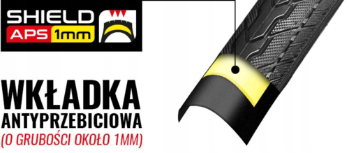 Opona rowerowa 28 " TRC do roweru 28x1.75 47-622 WKŁADKA ANTYPRZEBICIOWA