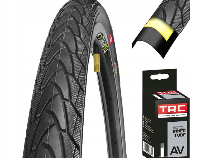 Opona rowerowa + dętka ZESTAW 28" TRC 700x35C 37-622 ANTYPRZEBICIE