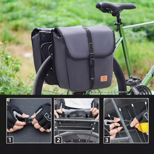 ROWEROWE TORBY SAKWY POJEMNE SZTYWNE WODOODPORNE DO TURYSTYCZNYCH I GÓRSKIC