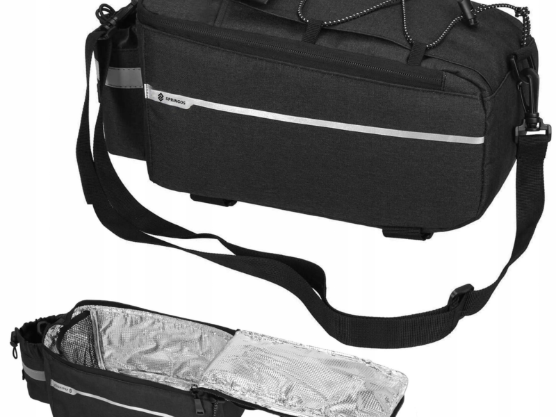 SAKWA ROWEROWA TORBA NA BAGAŻNIK ROWEROWY TERMICZNA POJEMNA DUŻA 8,5l KUFER