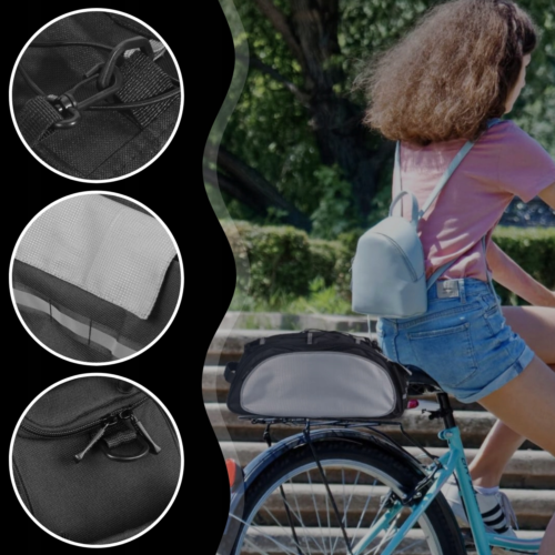 SAKWA ROWEROWA TORBA TURYSTYCZNA DUŻA NA BAGAŻNIK KUFER NA RAMIĘ DO ROWERU