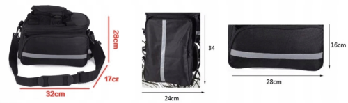 TORBA NA ROWER BAGAŻNIK SAKWA ROWEROWA ODBLASKOWA KUFER POJEMNY 30L