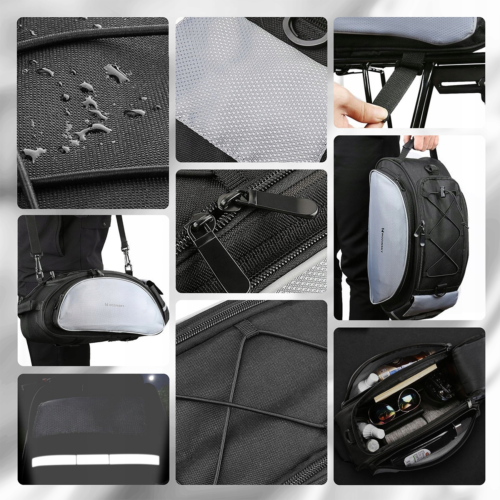 TORBA ROWEROWA SAKWA NA BAGAŻNIK ROWER TURYSTYCZNA NA RAMIĘ KUFER WOZINSKY