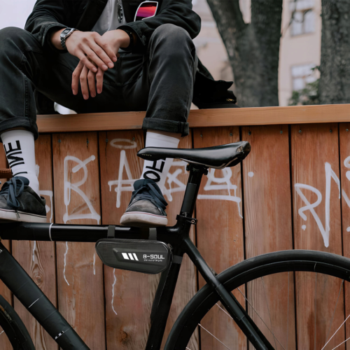 TORBA SAKWA ROWEROWA NA UCHWYT TELEFON WODOODPORNA POJEMNA USZTYWNIANA XXL