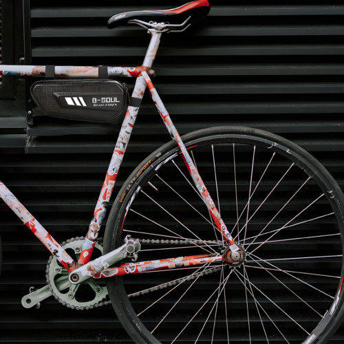 TORBA SAKWA ROWEROWA NA UCHWYT TELEFON WODOODPORNA POJEMNA USZTYWNIANA XXL