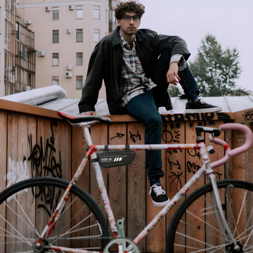 TORBA SAKWA ROWEROWA NA UCHWYT TELEFON WODOODPORNA POJEMNA USZTYWNIANA XXL