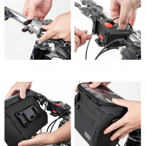 Torba Rowerowa na Kierownicę Sakwa Uchwyt na Telefon Mapy Nawigację GPS