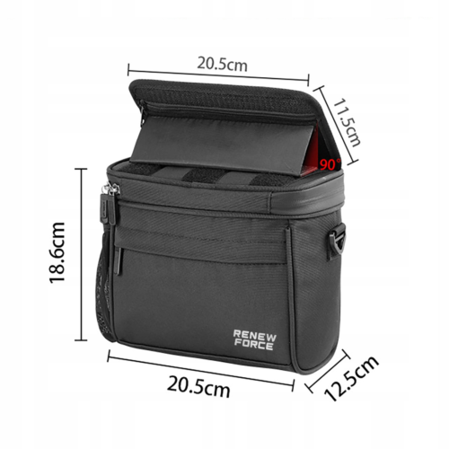 Torba Rowerowa na Kierownicę Sakwa Uchwyt na Telefon Mapy Nawigację GPS