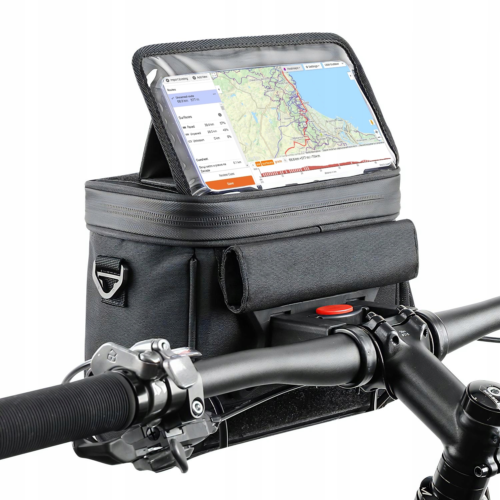 Torba Rowerowa na Kierownicę Sakwa Uchwyt na Telefon Mapy Nawigację GPS