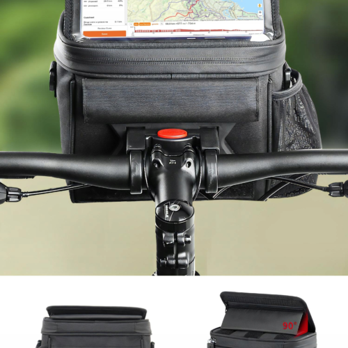 Torba Rowerowa na Kierownicę Sakwa Uchwyt na Telefon Mapy Nawigację GPS