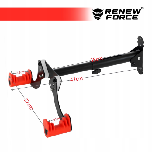 WIESZAK NA ROWER ROWEROWY Ścienny SKŁADANY Stalowy do 40kg Uniwersalny HAK