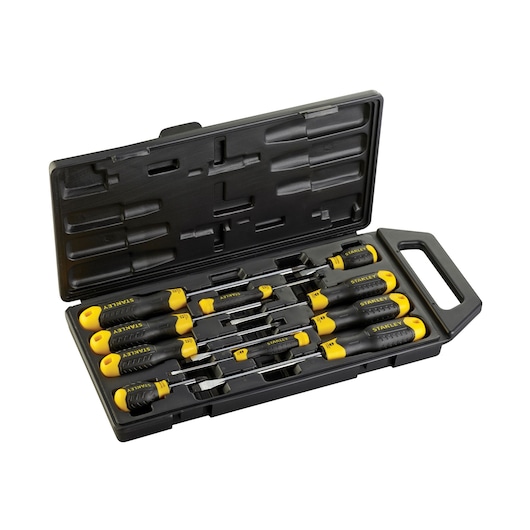 Stanley Cushion Grip — zestaw 10 wkrętaków płaskich i Phillips
