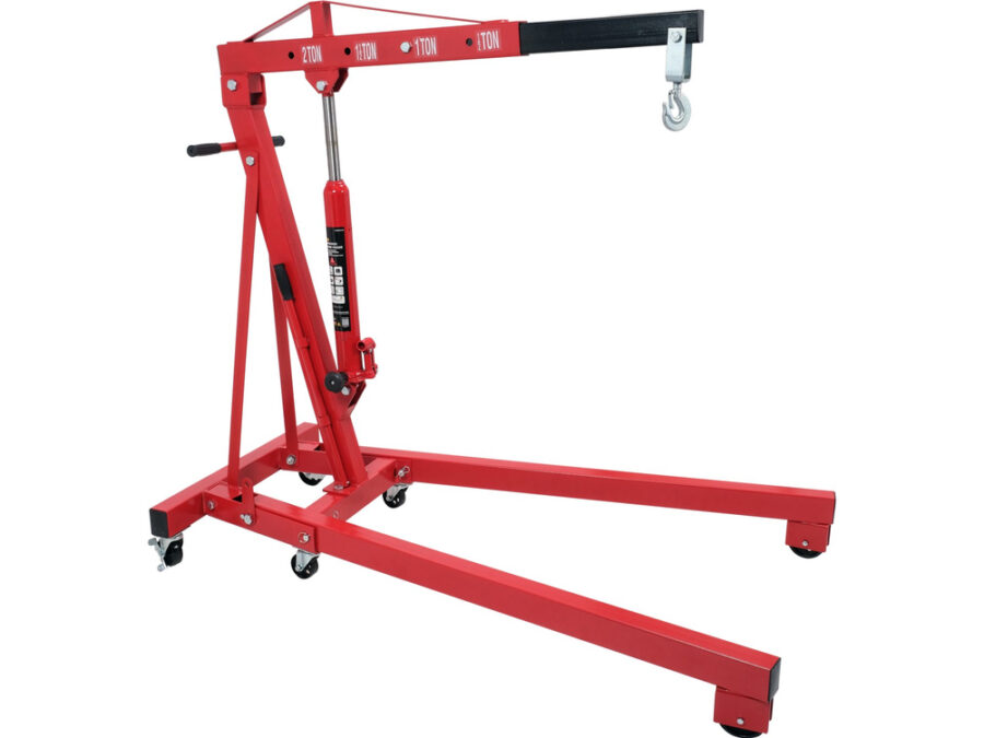 Żuraw warsztatowy 2000kg, zakres podnoszenia 25-2240 mm, długość 1800 mm, szerokość 1040 mm, wysokość 1568 mm. – YATO YT-55557