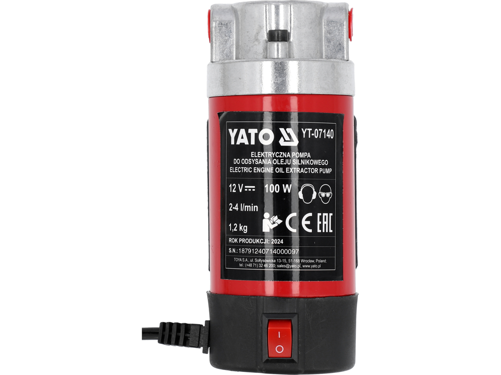 Elektryczna pompa do odsysania oleju silnikowego 12 V – YATO YT-07140