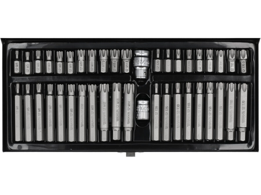 Końcówki wkrętakowe ribe, TORX security, zestaw 42 szt. – YATO YT-0420