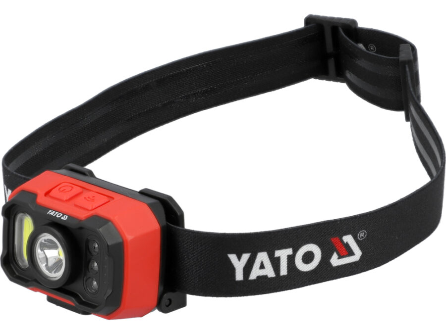Latarka czołowa 1000lm aku, czujnik ruch – YATO YT-085942