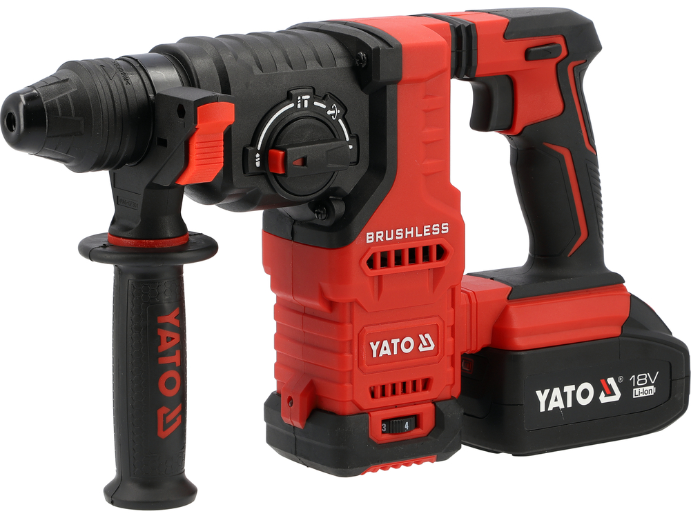 Młotowiertarka 18 V + 2x4 Ah (bl motor) silnik bezszczotkowy, 2 akumulatory 4 – YATO YT-827724