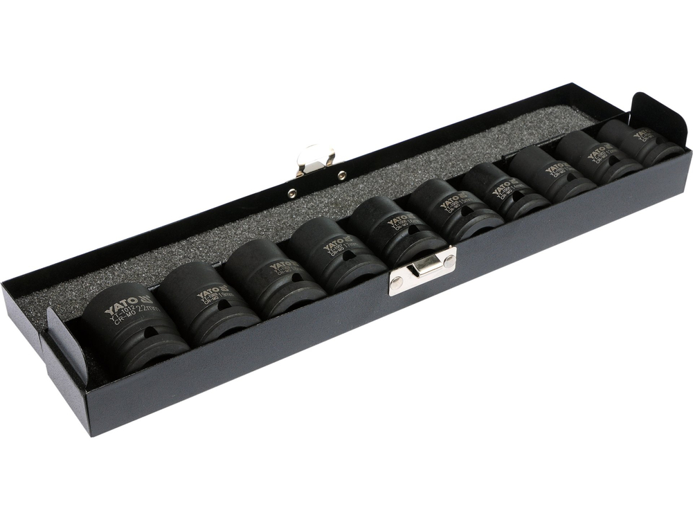 Nasadki udarowe 1/2'', zestaw 10 szt. – YATO YT-1025