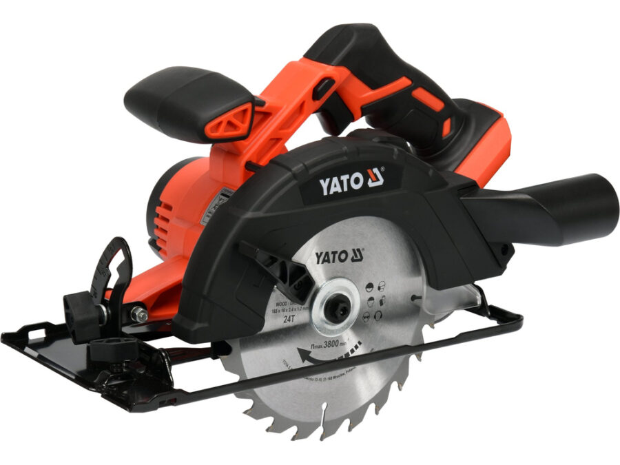 Pilarka tarczowa 18 V 165 mm, 3800 min⁻¹ - bez akumulatora – YATO YT-82811