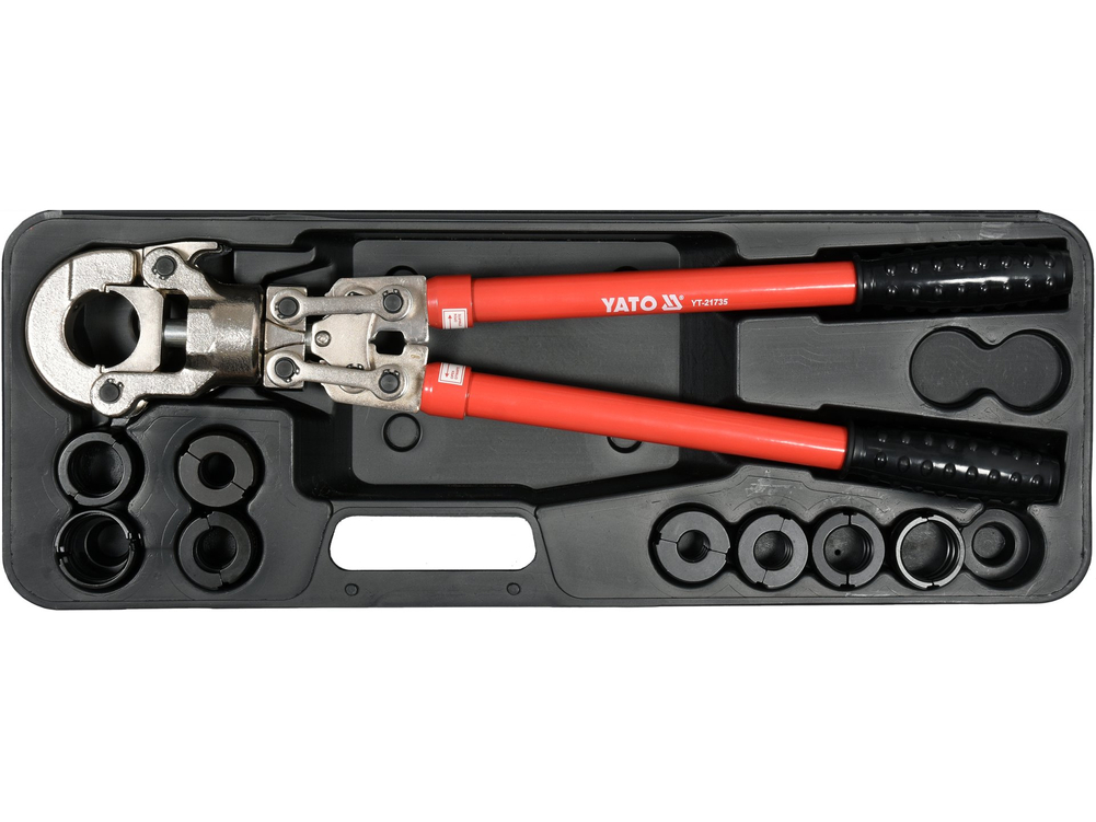 Praska hydrauliczna ręczna do zaciskania złączek pex-al-pex plus 8 matryc – YATO YT-21735