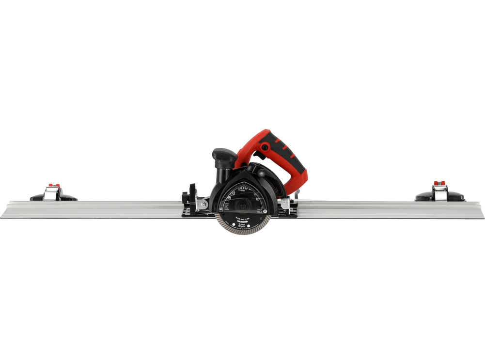 Przecinarka z prowadnicą 125 mm 1400 W do gresu, z funkcją fazowania płytek oraz przyłączem do odkurzacza – YATO YT-821591