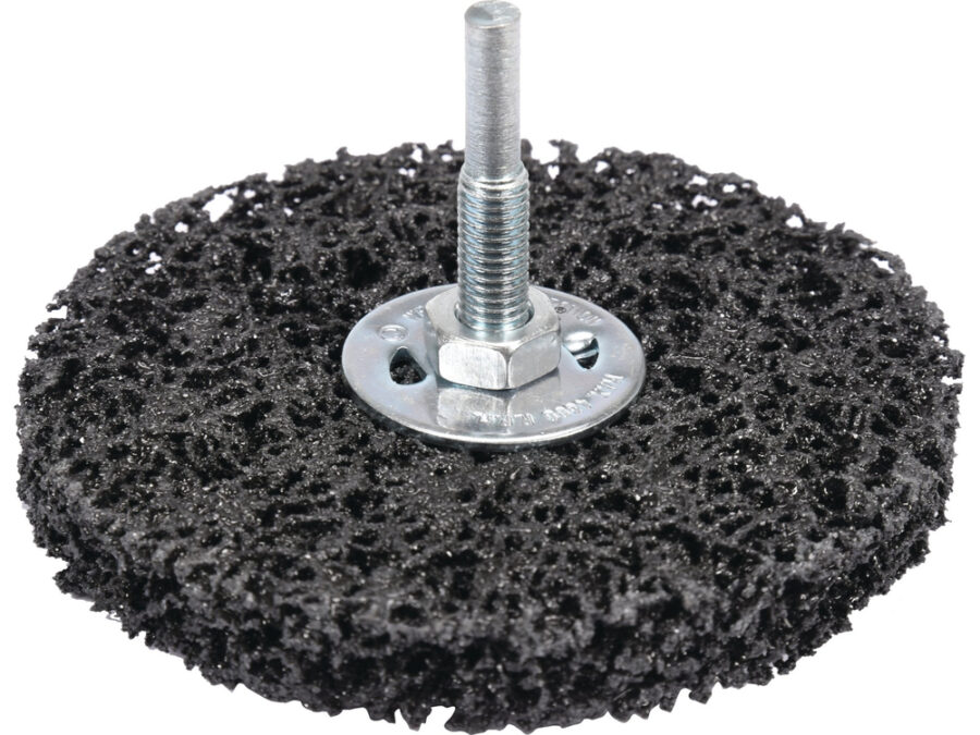 Szczotka tarczowa 100 mm z trzpieniem na wiertarkę – YATO YT-47802