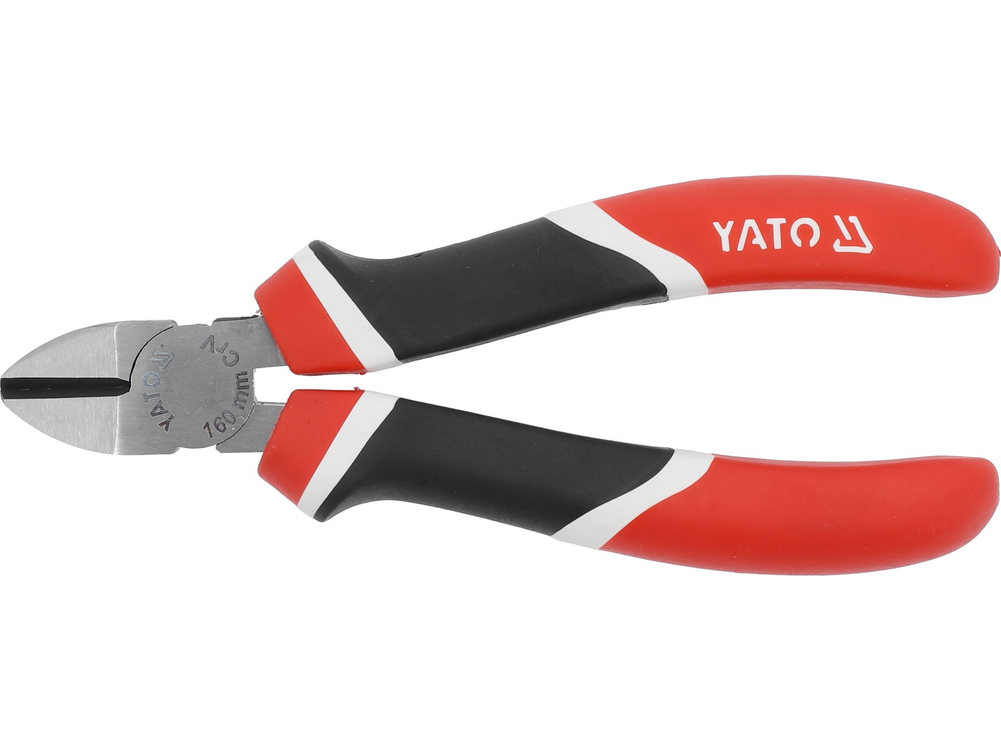 Szczypce tnące boczne, crv, 160 mm, trójkolorowe rękojeści – YATO YT-1947