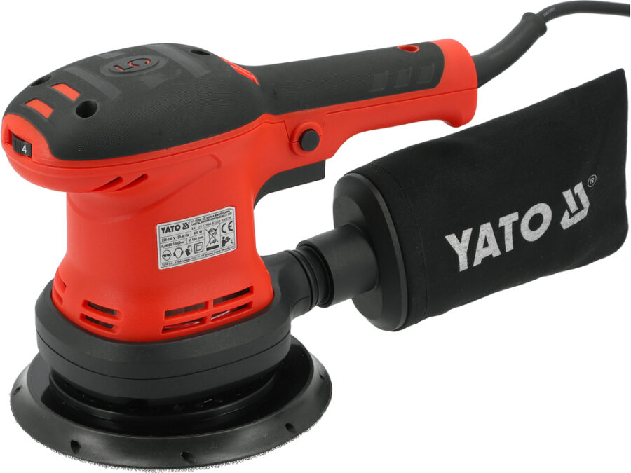 Szlifierka mimośrodowa 150 mm 400 W zakres mimośrodu 5 mm – YATO YT-82208