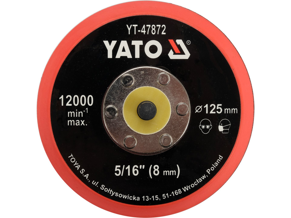 Talerz polerski 125 mm z rzepem, 5/16 – YATO YT-47872