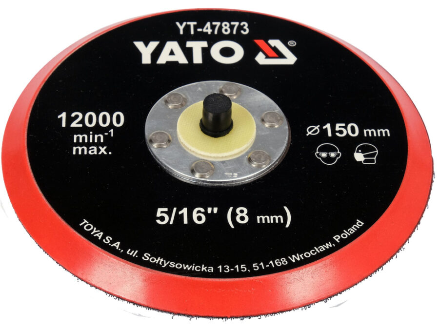 Talerz polerski 150 mm z rzepem, 5/16 – YATO YT-47873