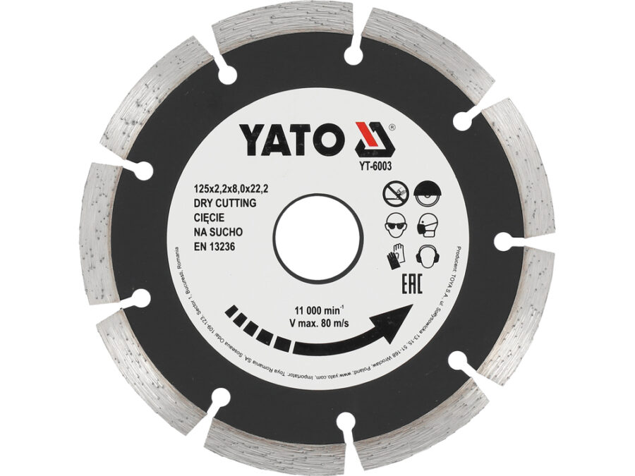 Tarcza diamentowa, segmentowa 125 mm – YATO YT-6003