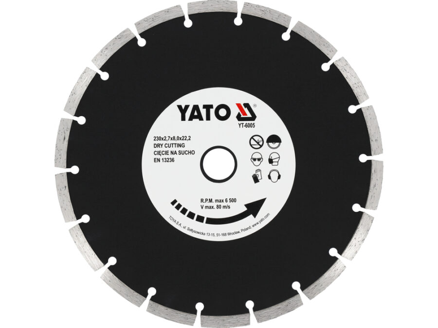 Tarcza diamentowa, segmentowa 230 mm – YATO YT-6005