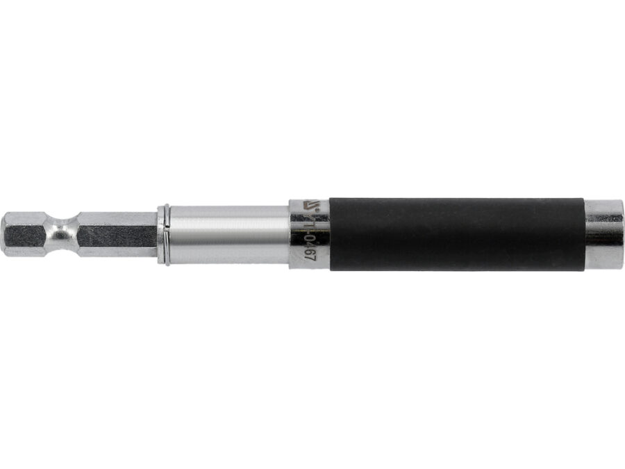 Uchwyt do końcówek wkrętakowych, magnetyczny z tuleją 1/4"x 80 mm – YATO YT-0467