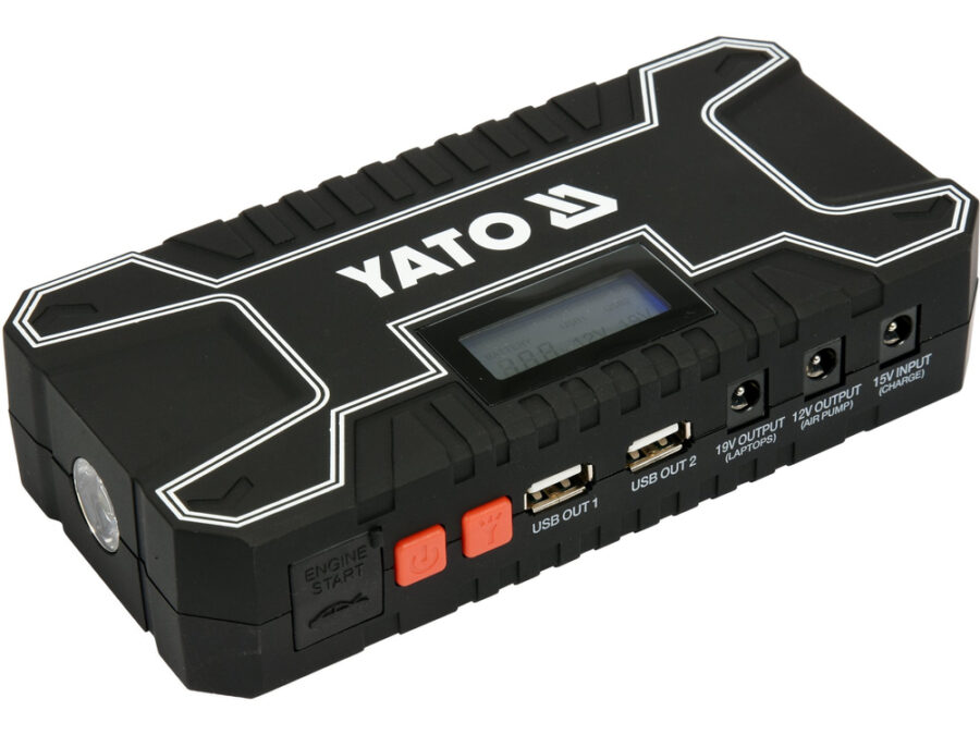 Urządzenie rozruchowe/power bank 12000mah z wyświetlaczem LCD – YATO YT-83082
