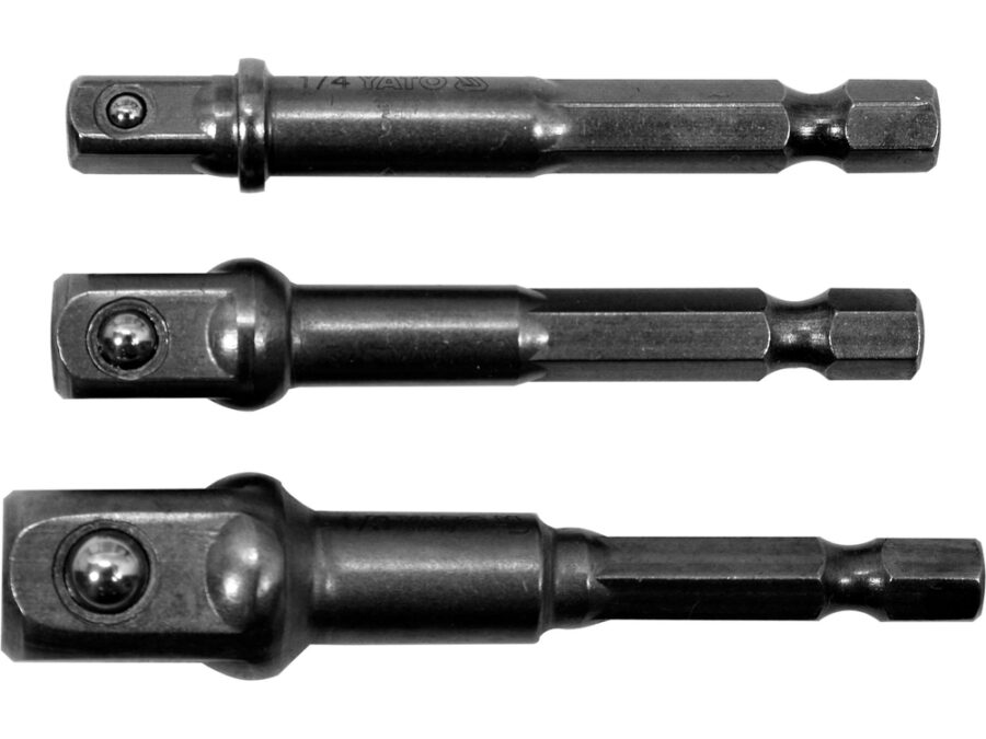 Zestaw adapterów HEX do nasadek-1/4, 3/8, 1/2 – YATO YT-04685