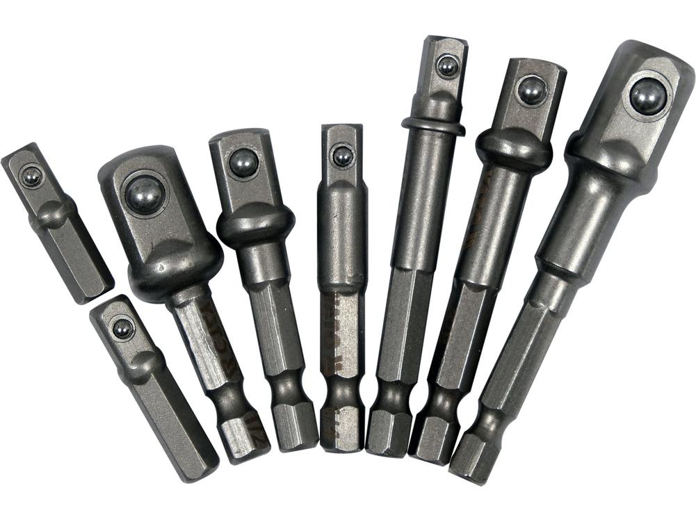 Zestaw adapterów HEX do nasadek 8 szt. – YATO YT-04639
